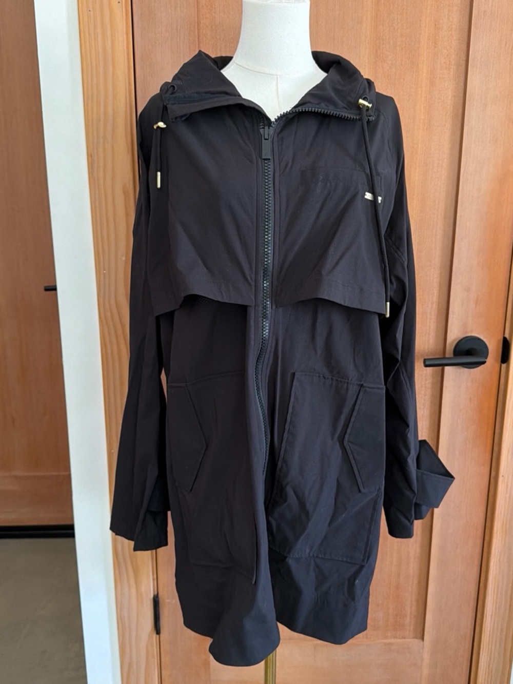 ALALA Women’s Black Hooded Zip-Front Jacket